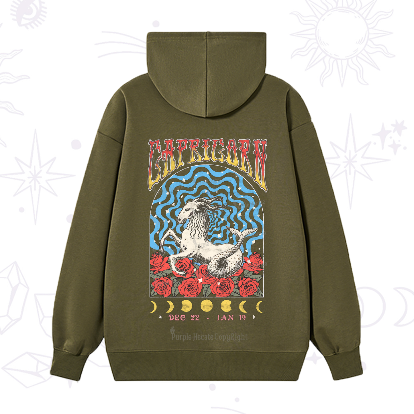 Purplehecate Capricorn Crew Zodiac Hoodie