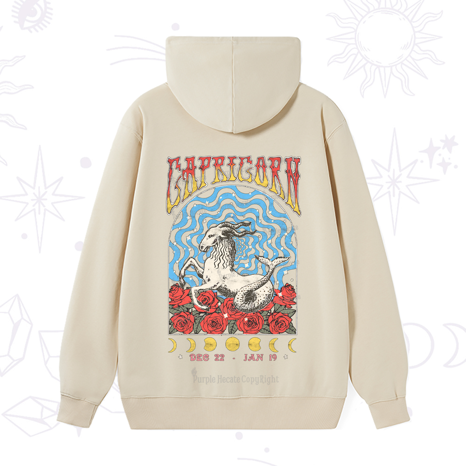 Purplehecate Capricorn Crew Zodiac Hoodie