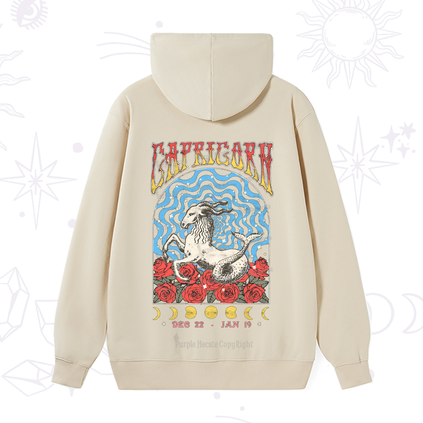 Purplehecate Capricorn Crew Zodiac Hoodie