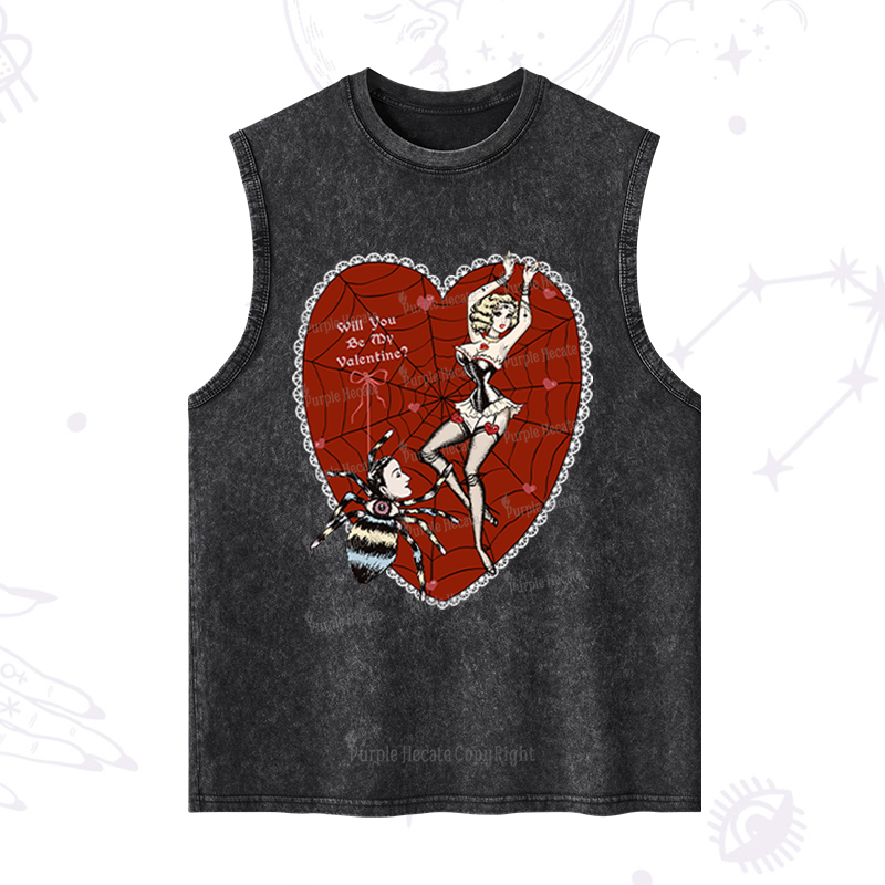 Purplehecate Will You Be My Valentine Washed Tank