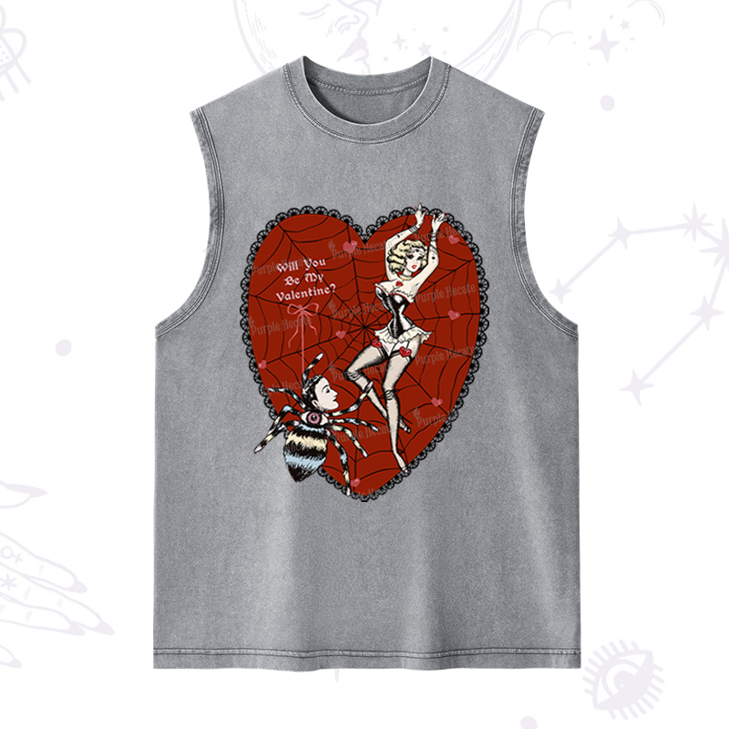 Purplehecate Will You Be My Valentine Washed Tank