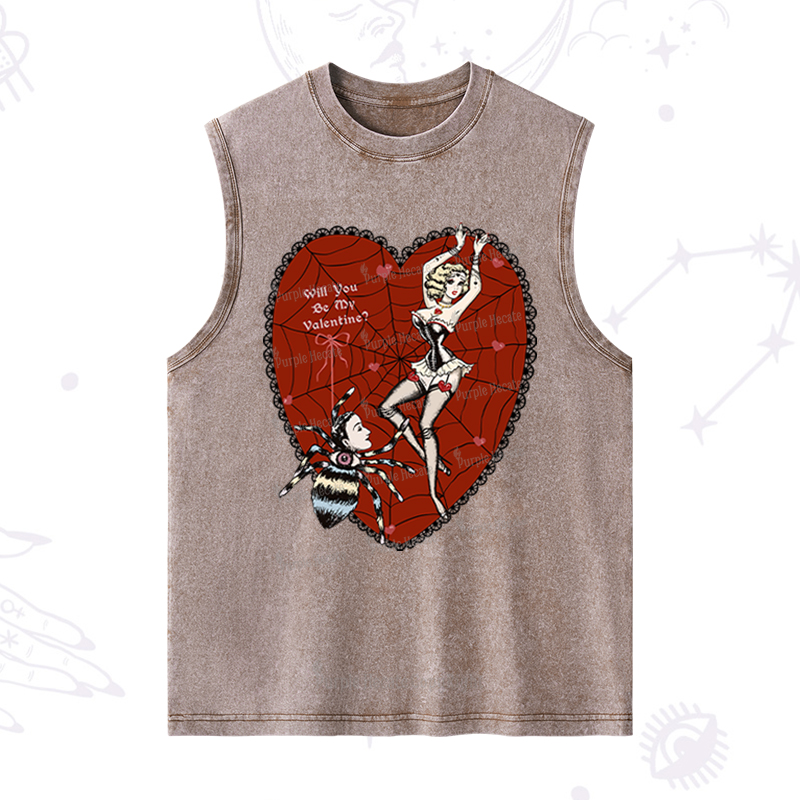 Purplehecate Will You Be My Valentine Washed Tank