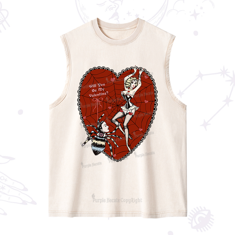 Purplehecate Will You Be My Valentine Washed Tank
