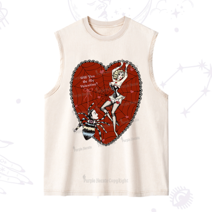 Purplehecate Will You Be My Valentine Washed Tank
