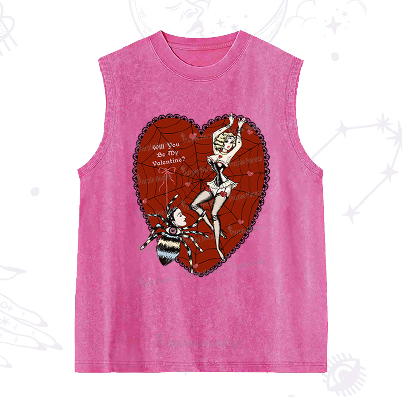 Purplehecate Will You Be My Valentine Washed Tank