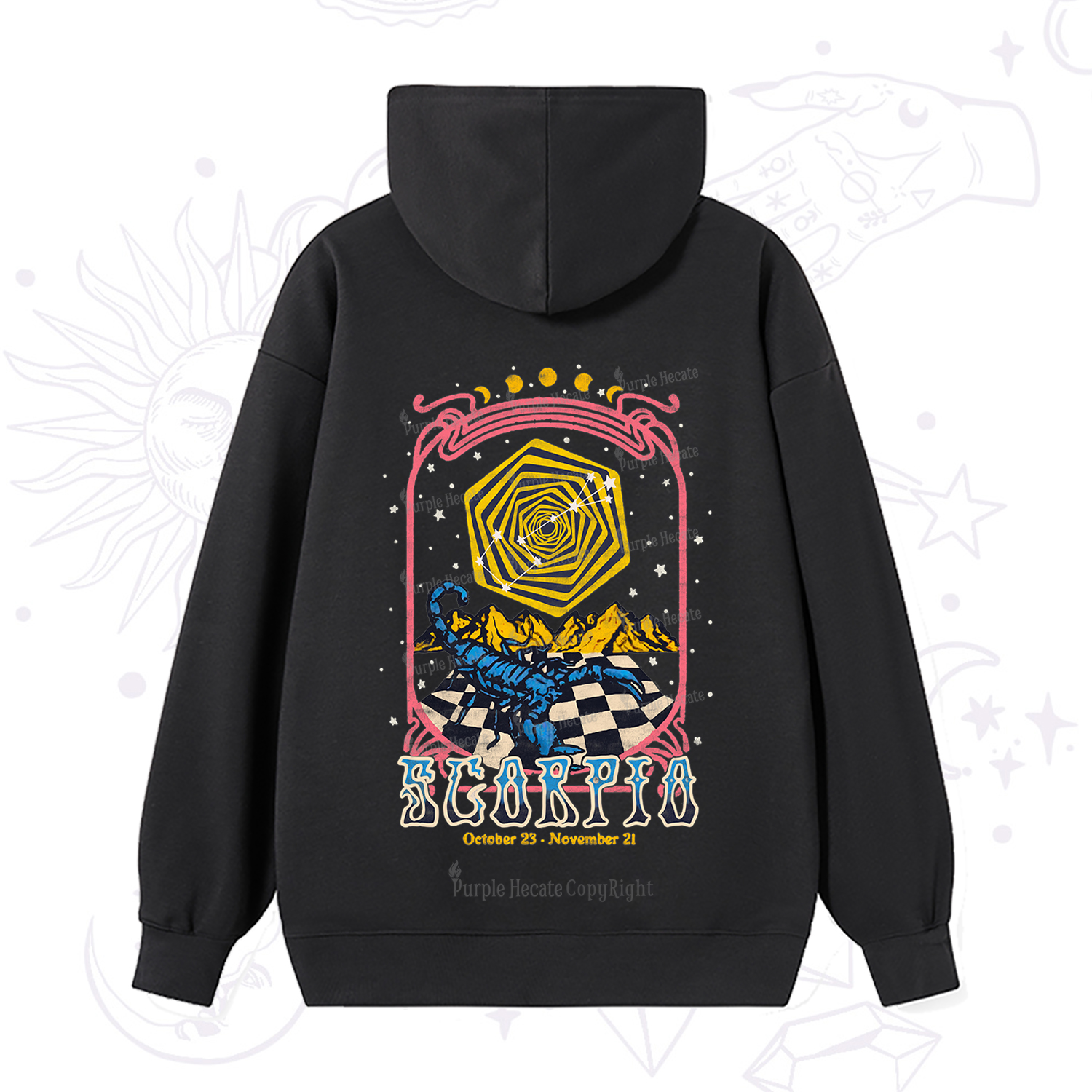 Purplehecate Scorpio Crew Zodiac Hoodie