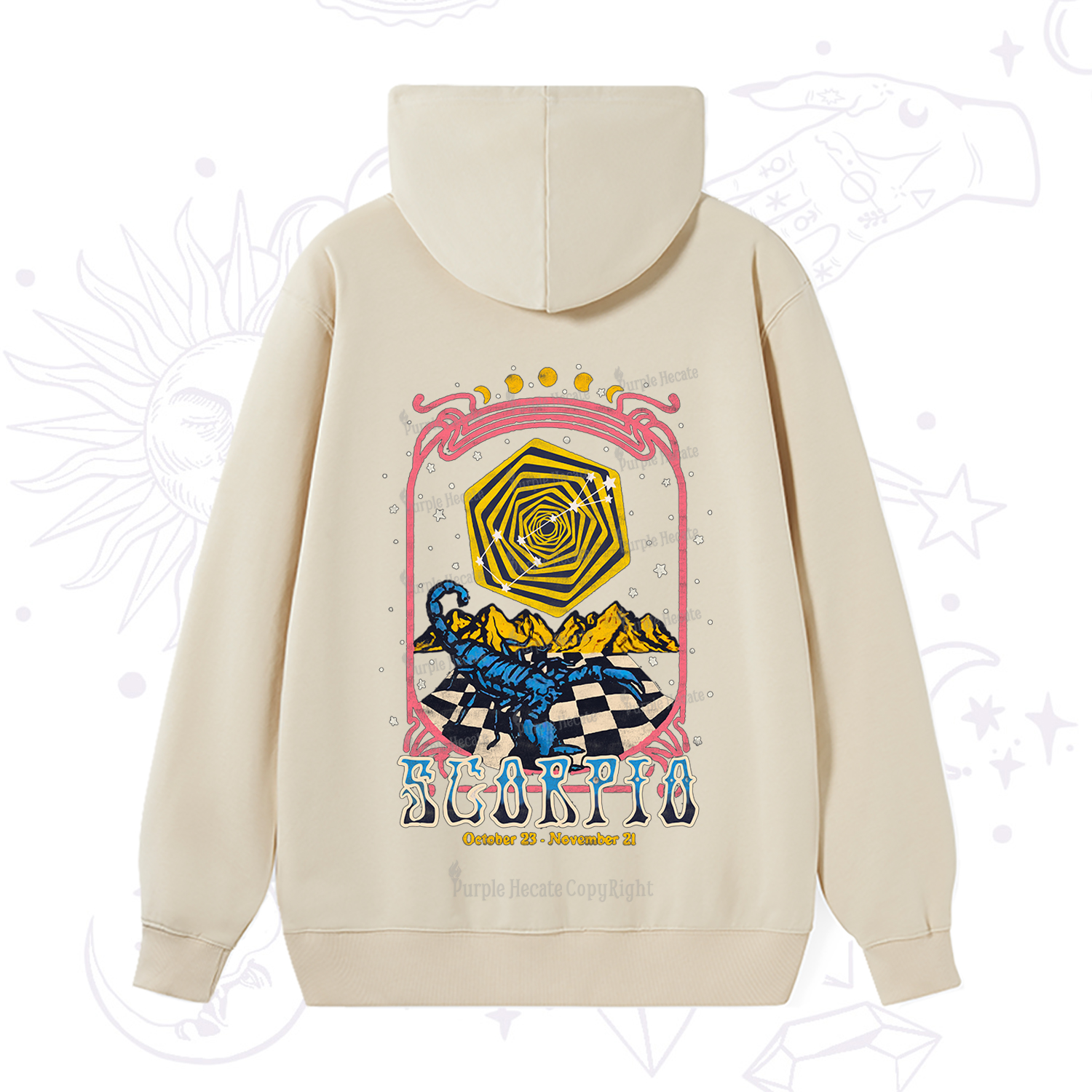 Purplehecate Scorpio Crew Zodiac Hoodie