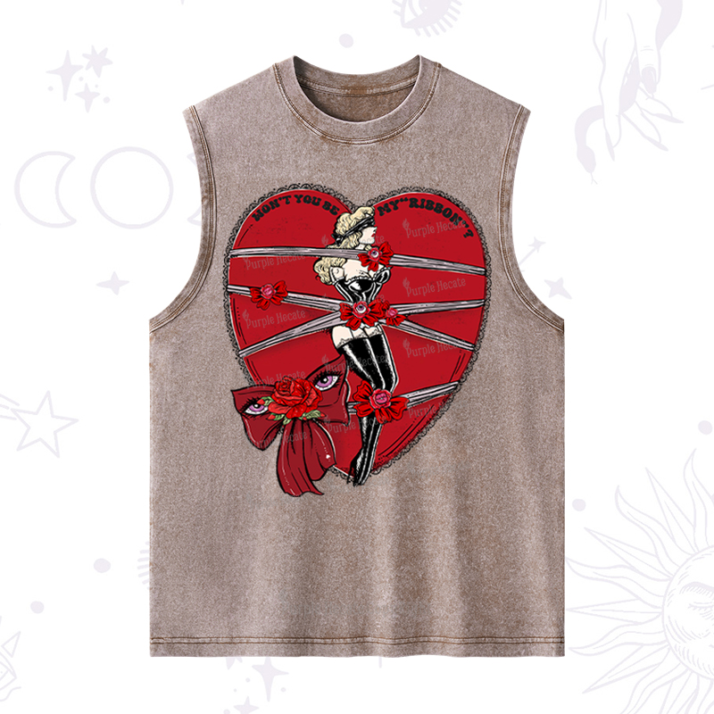 Purplehecate WON'T YOU BE MY "RIBBON" Washed Tank