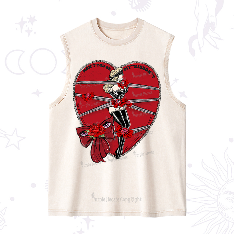 Purplehecate WON'T YOU BE MY "RIBBON" Washed Tank