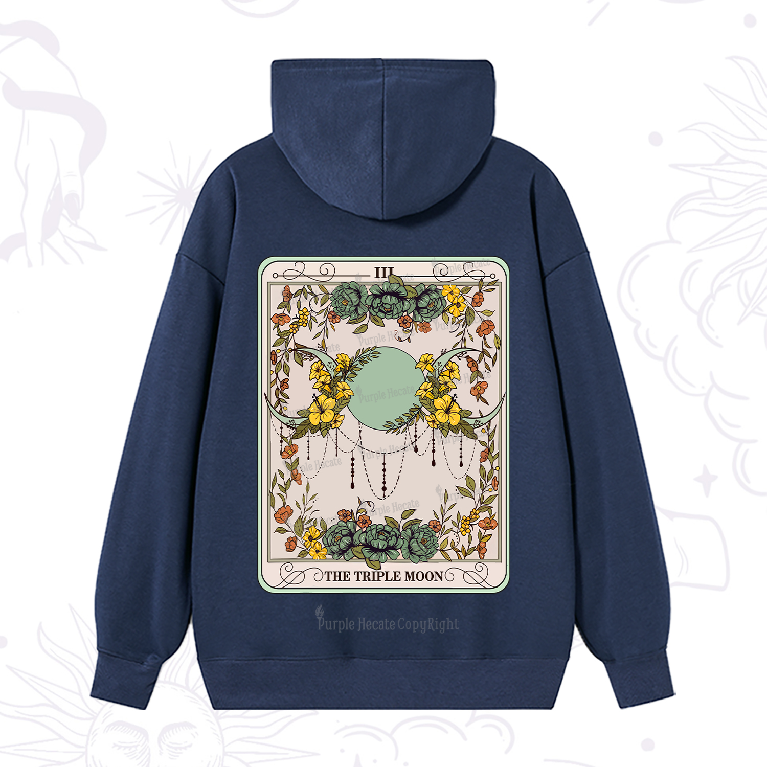 Purplehecate The Triple Moon Tarot Hoodie