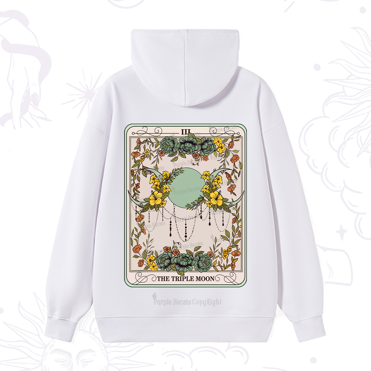 Purplehecate The Triple Moon Tarot Hoodie