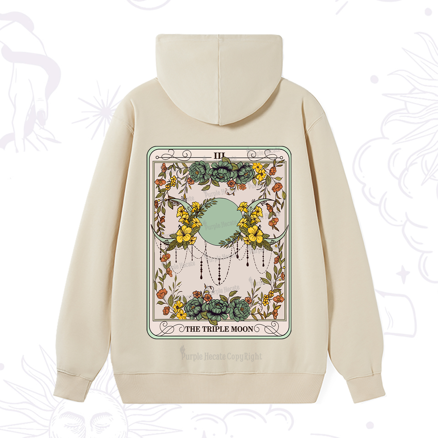 Purplehecate The Triple Moon Tarot Hoodie