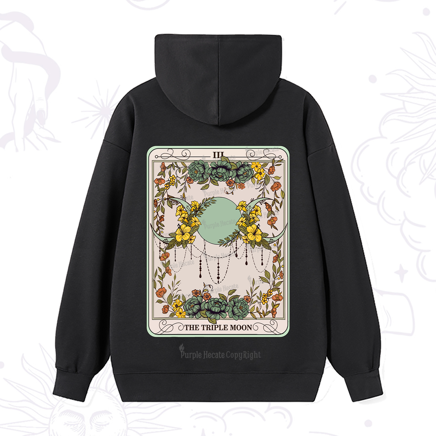 Purplehecate The Triple Moon Tarot Hoodie