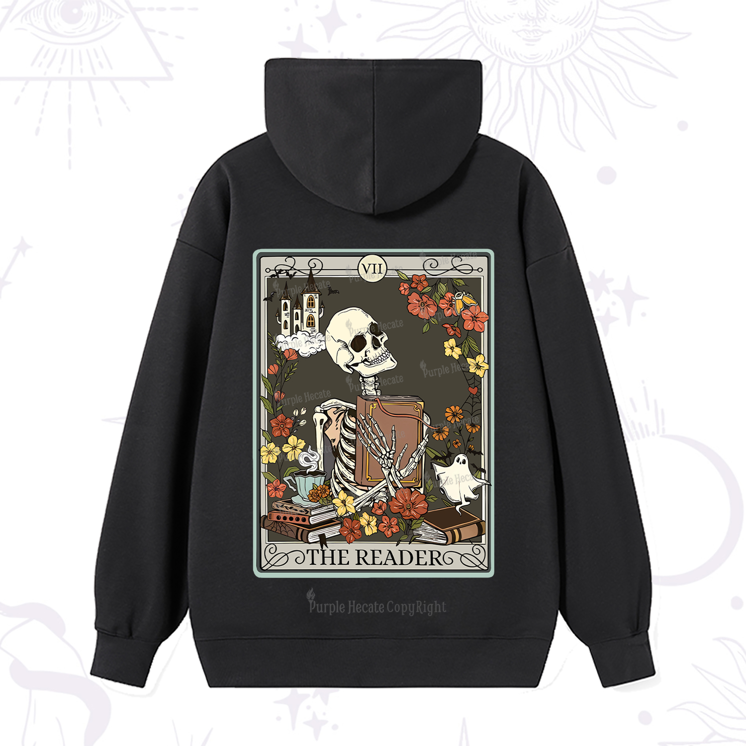 Purplehecate The Reader Tarot Card Hoodie