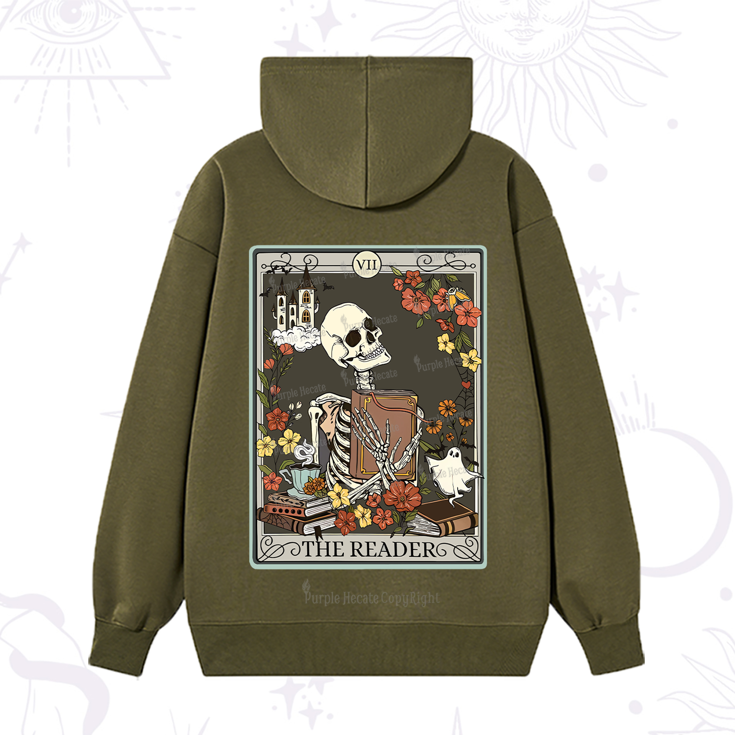 Purplehecate The Reader Tarot Card Hoodie