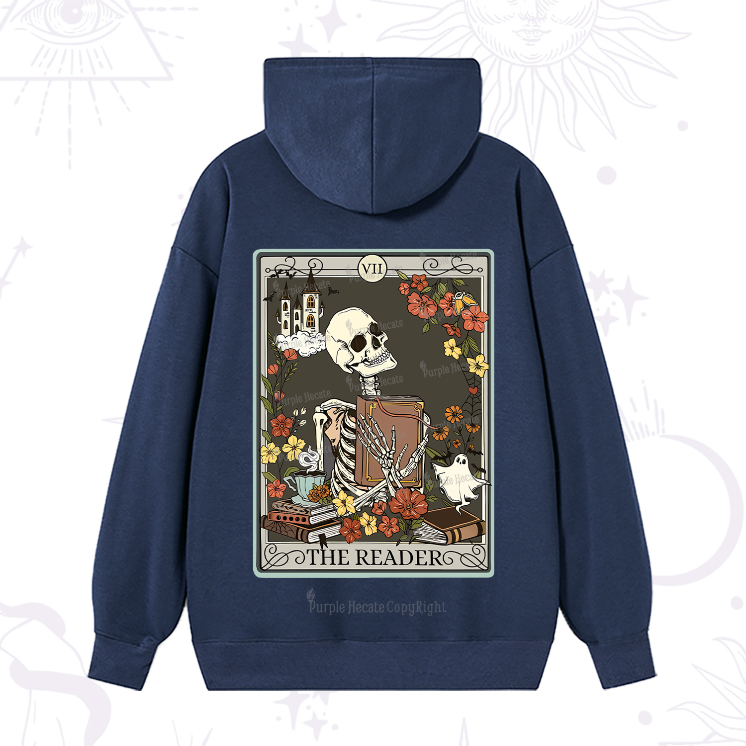 Purplehecate The Reader Tarot Card Hoodie