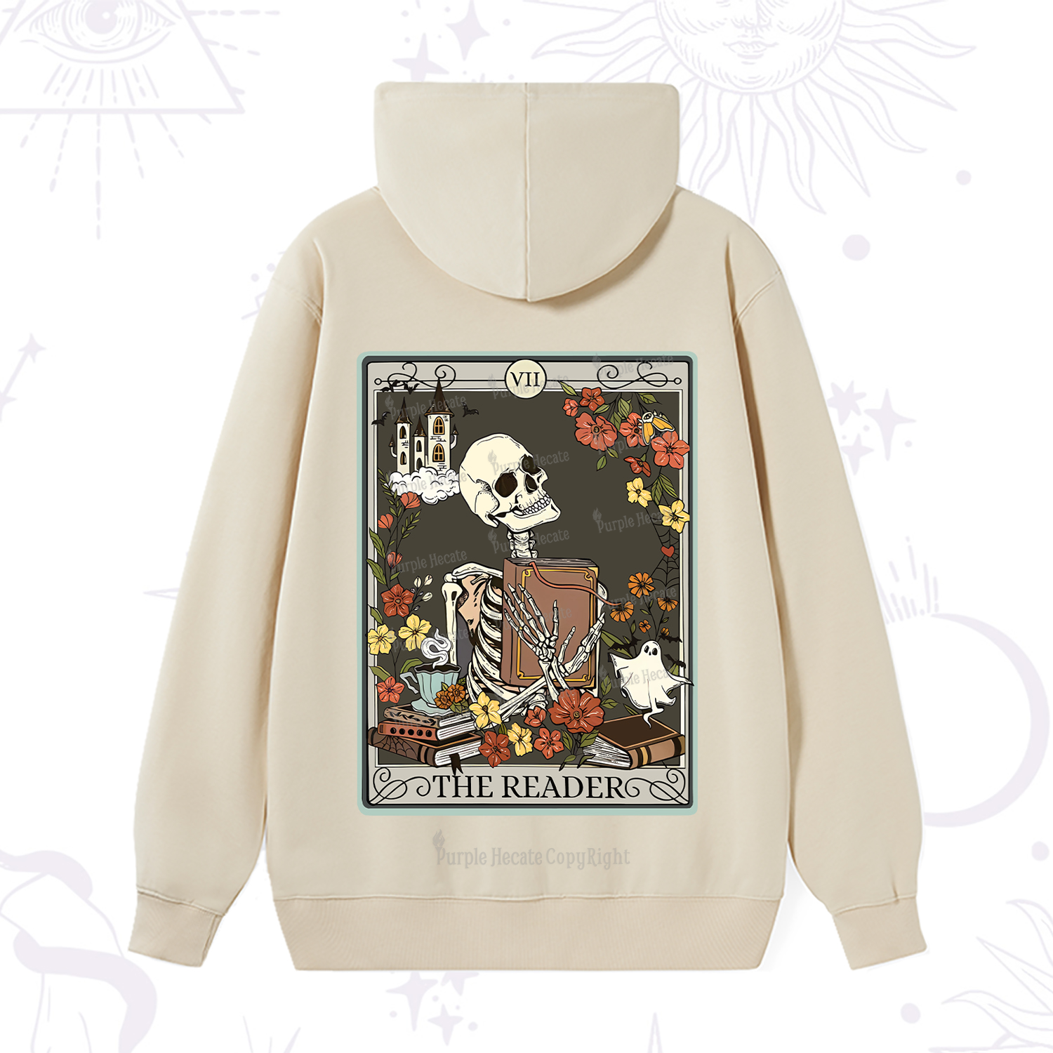 Purplehecate The Reader Tarot Card Hoodie