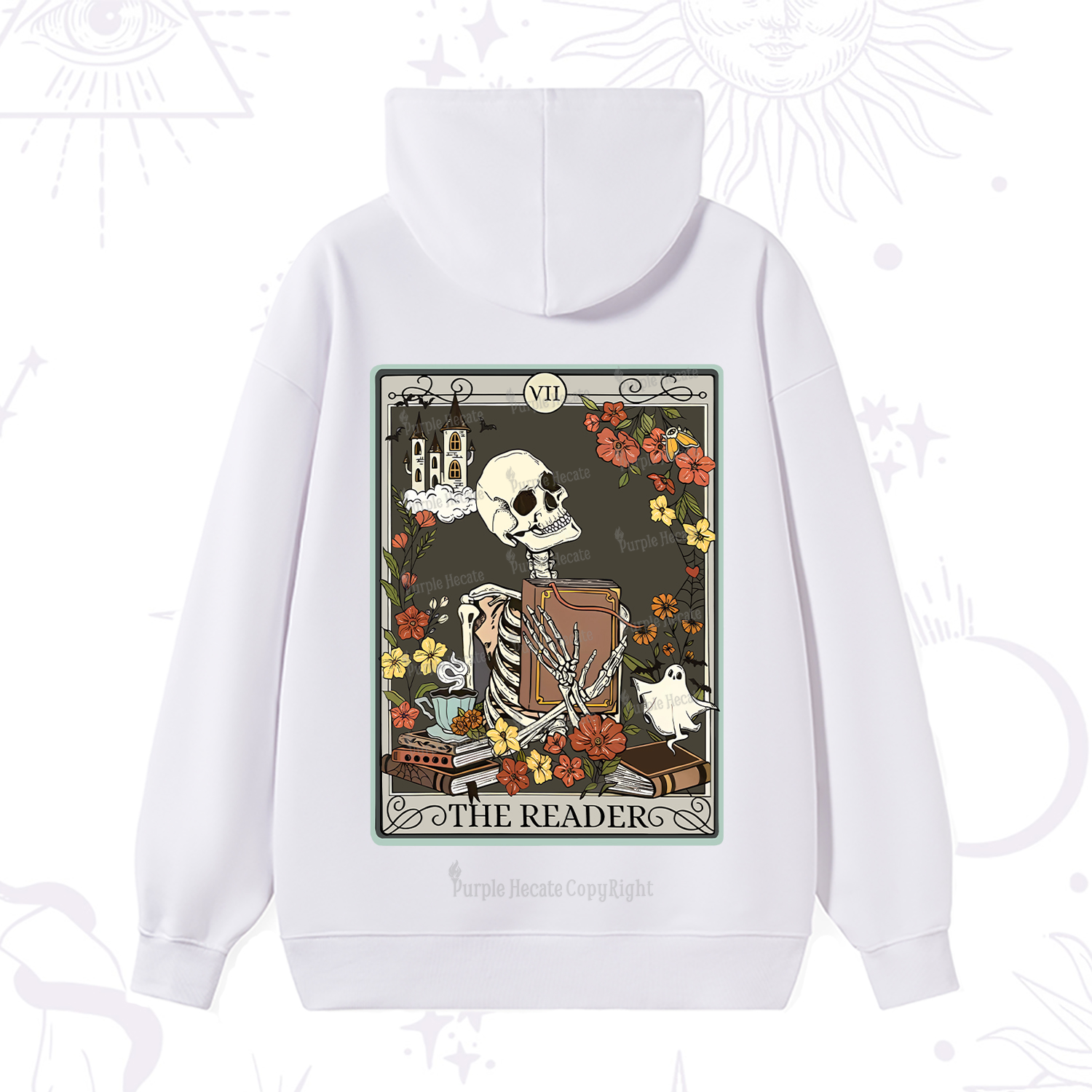 Purplehecate The Reader Tarot Card Hoodie