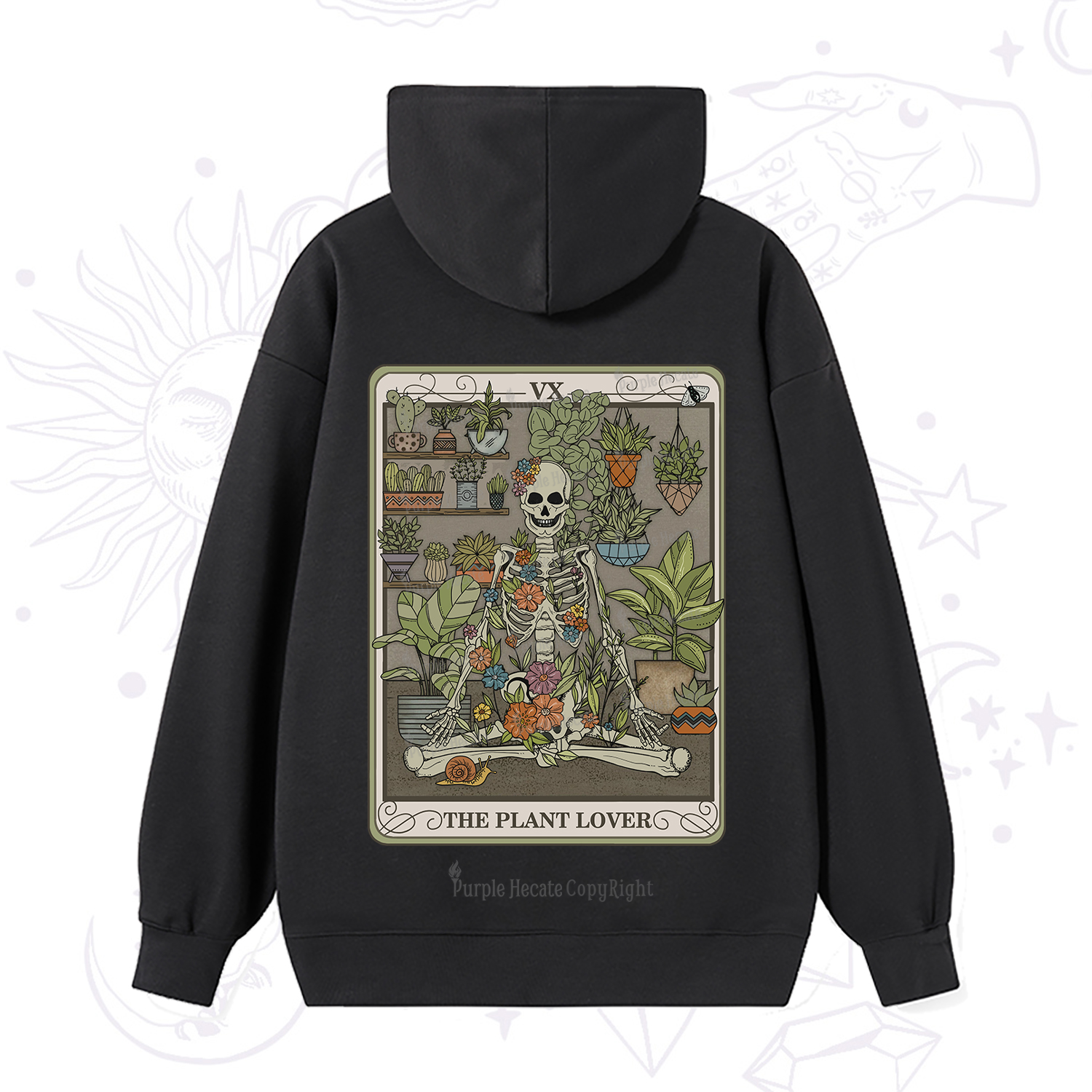 Purplehecate The Plant Lover Tarot Hoodie