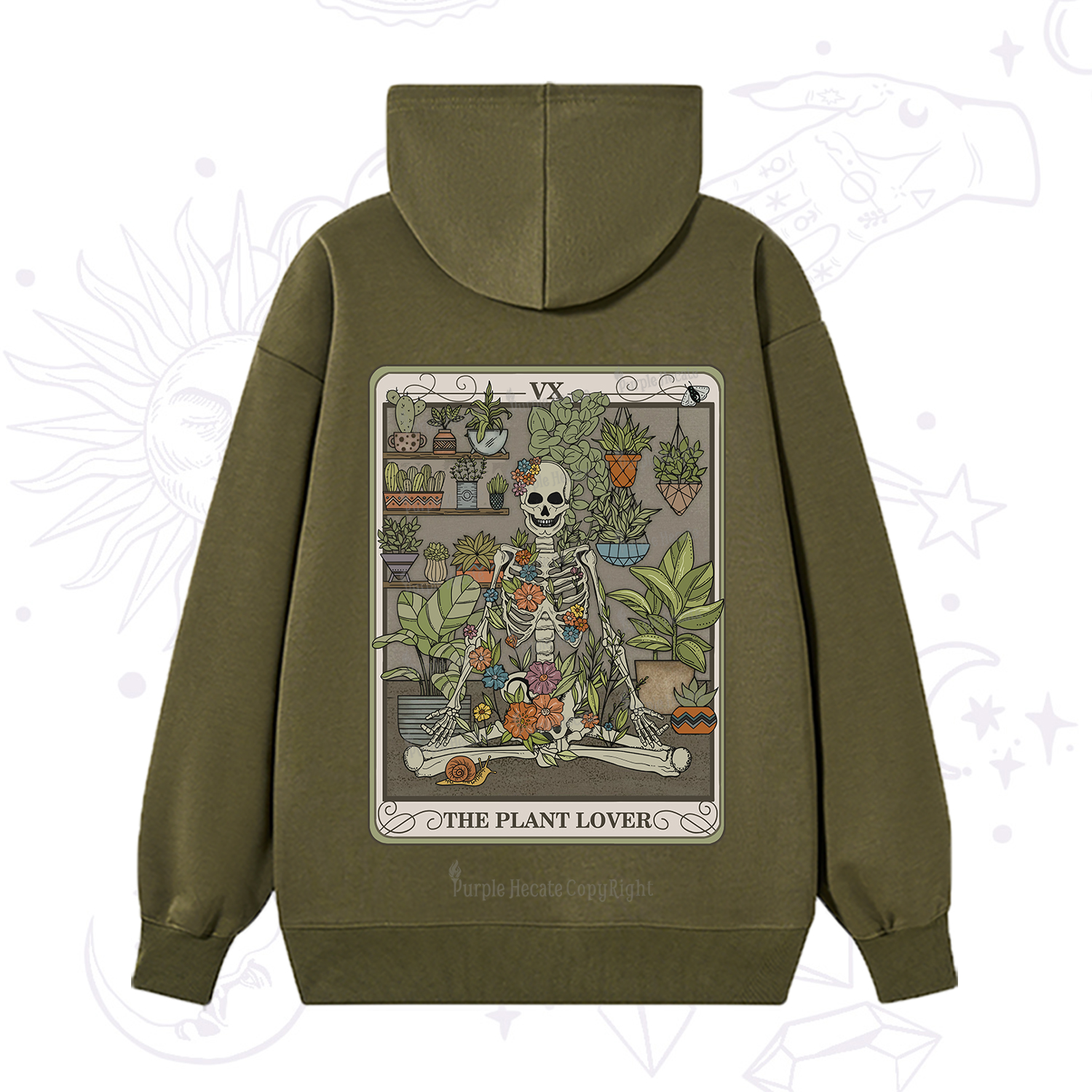 Purplehecate The Plant Lover Tarot Hoodie