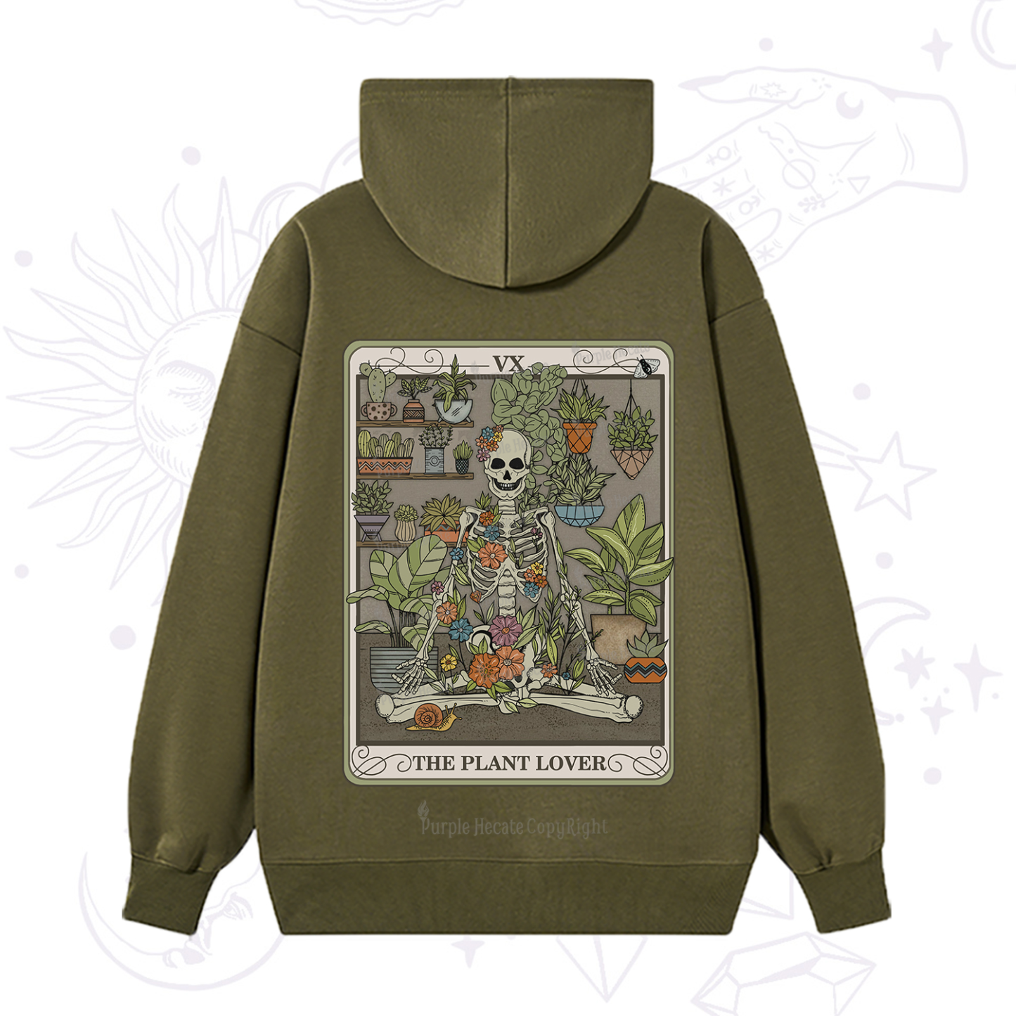 Purplehecate The Plant Lover Tarot Hoodie