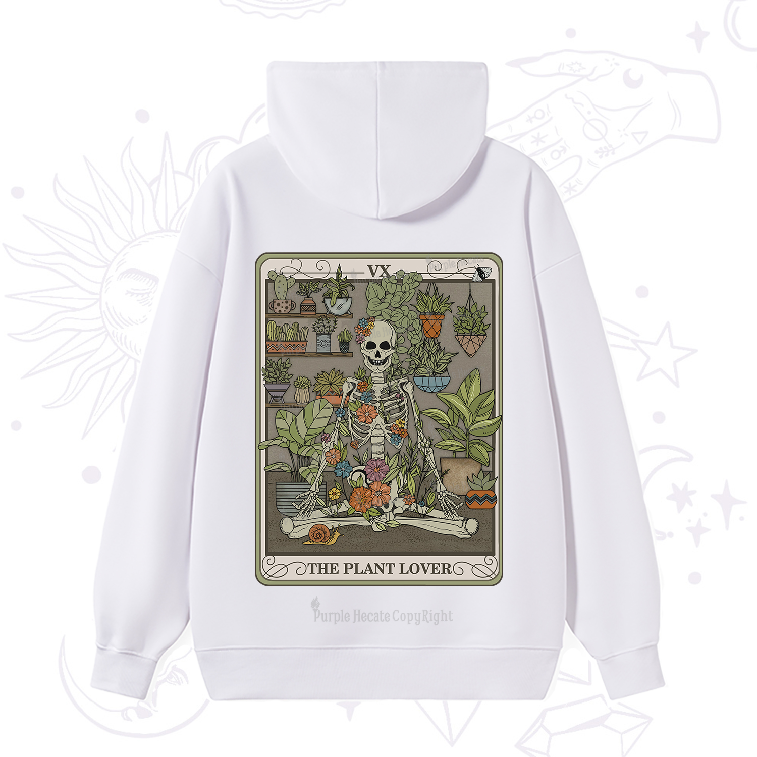 Purplehecate The Plant Lover Tarot Hoodie