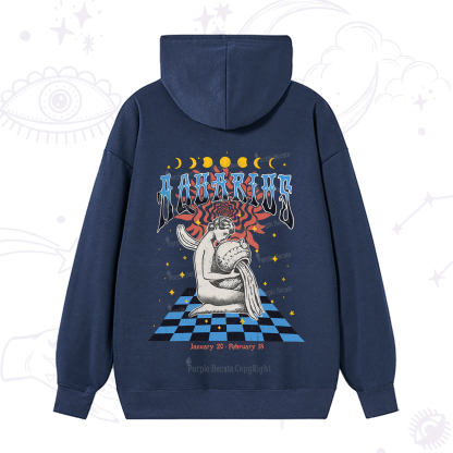 Purplehecate Aquarius Crew Zodiac Hoodie