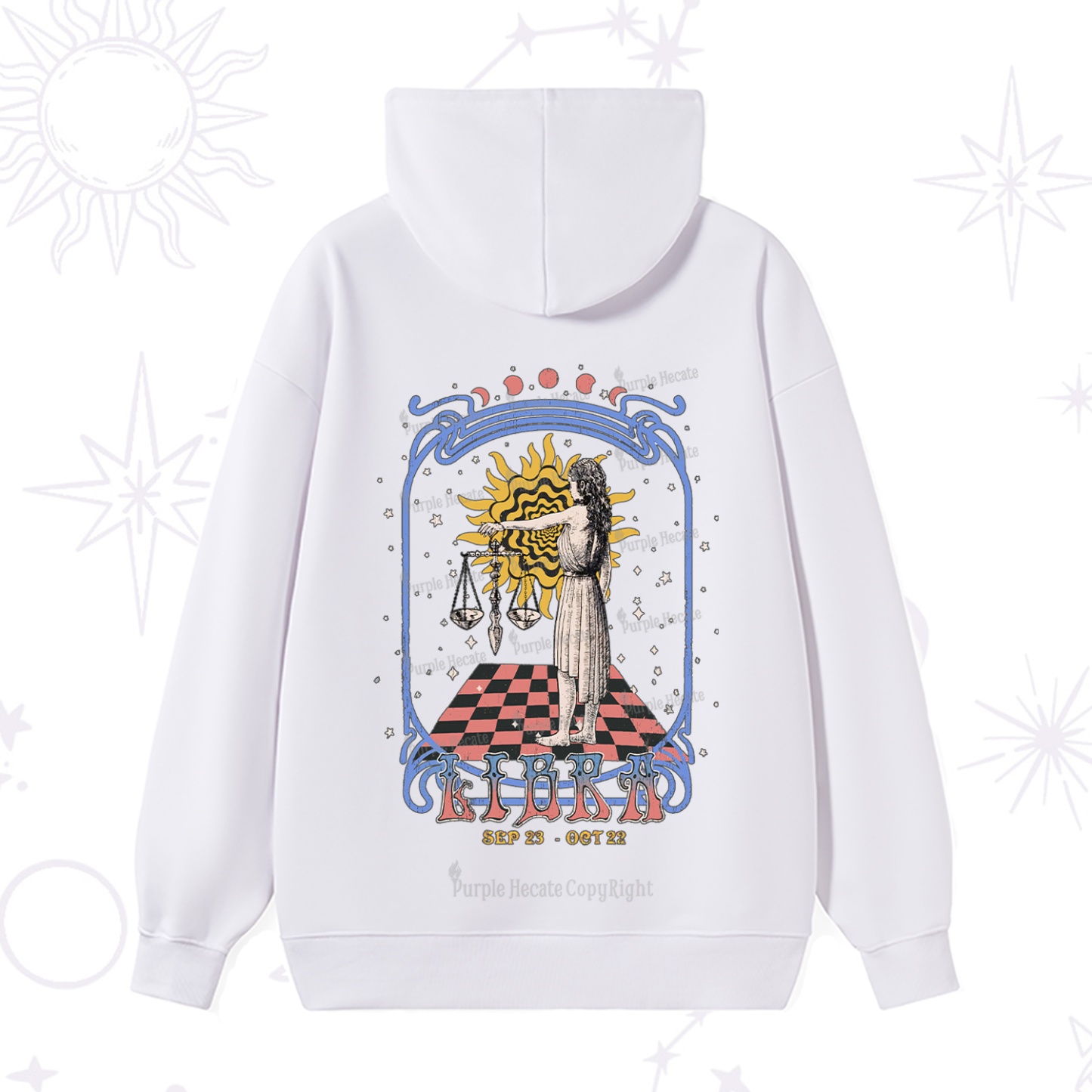 Purplehecate Libra Crew Zodiac Hoodie