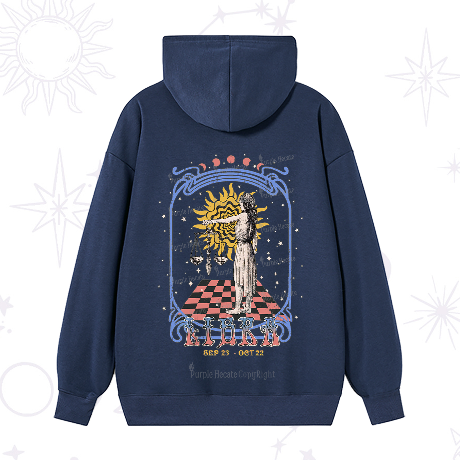 Purplehecate Libra Crew Zodiac Hoodie