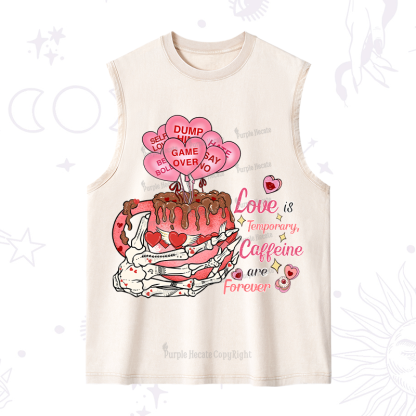 Purplehecate Caffeine Over Love Valentine Washed Tank