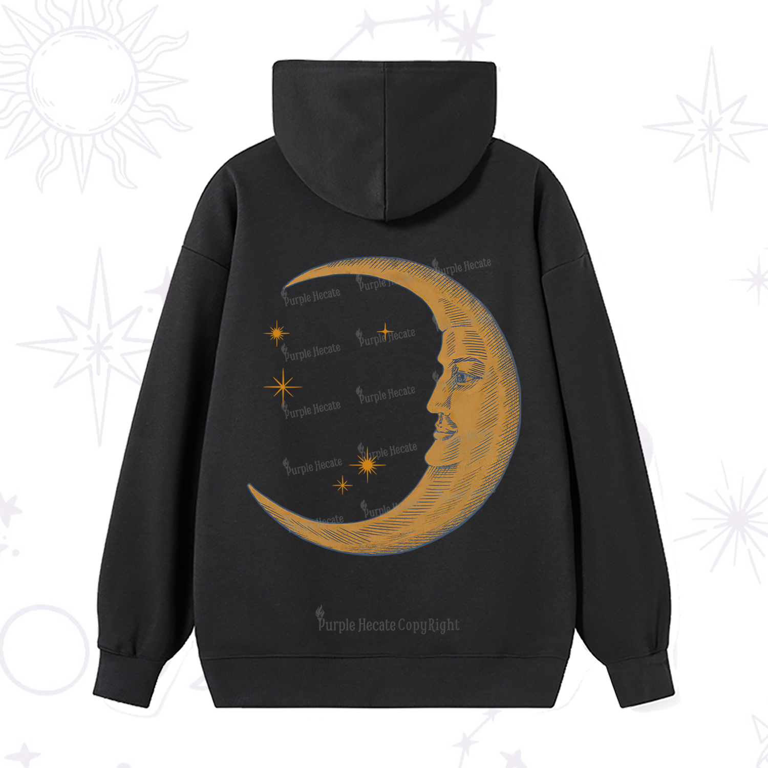 Purplehecate Celestial Moon Hoodie