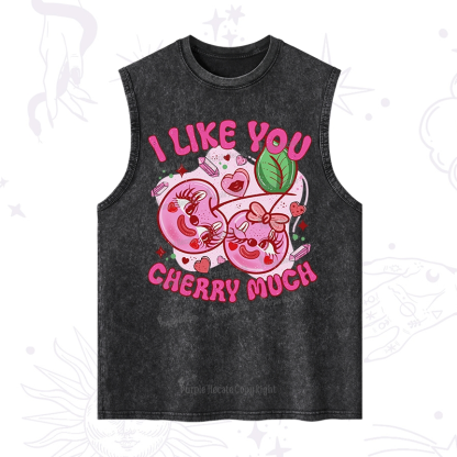 Purplehecate I Like You Cherry Much Washed Tank