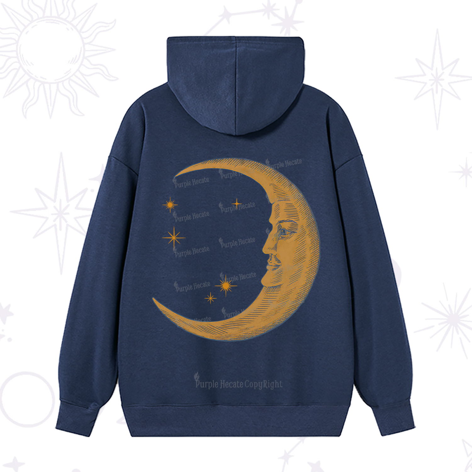 Purplehecate Celestial Moon Hoodie