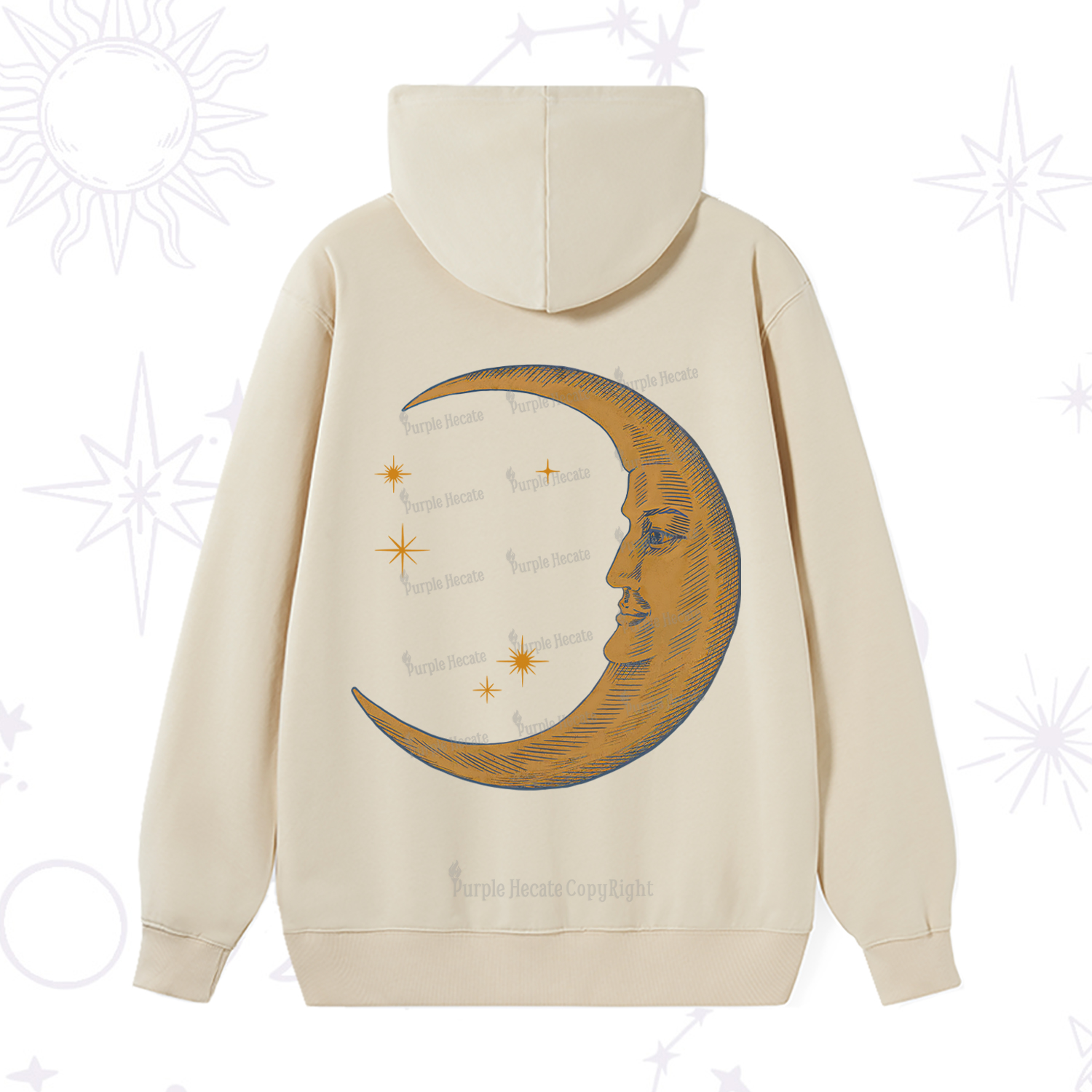 Purplehecate Celestial Moon Hoodie