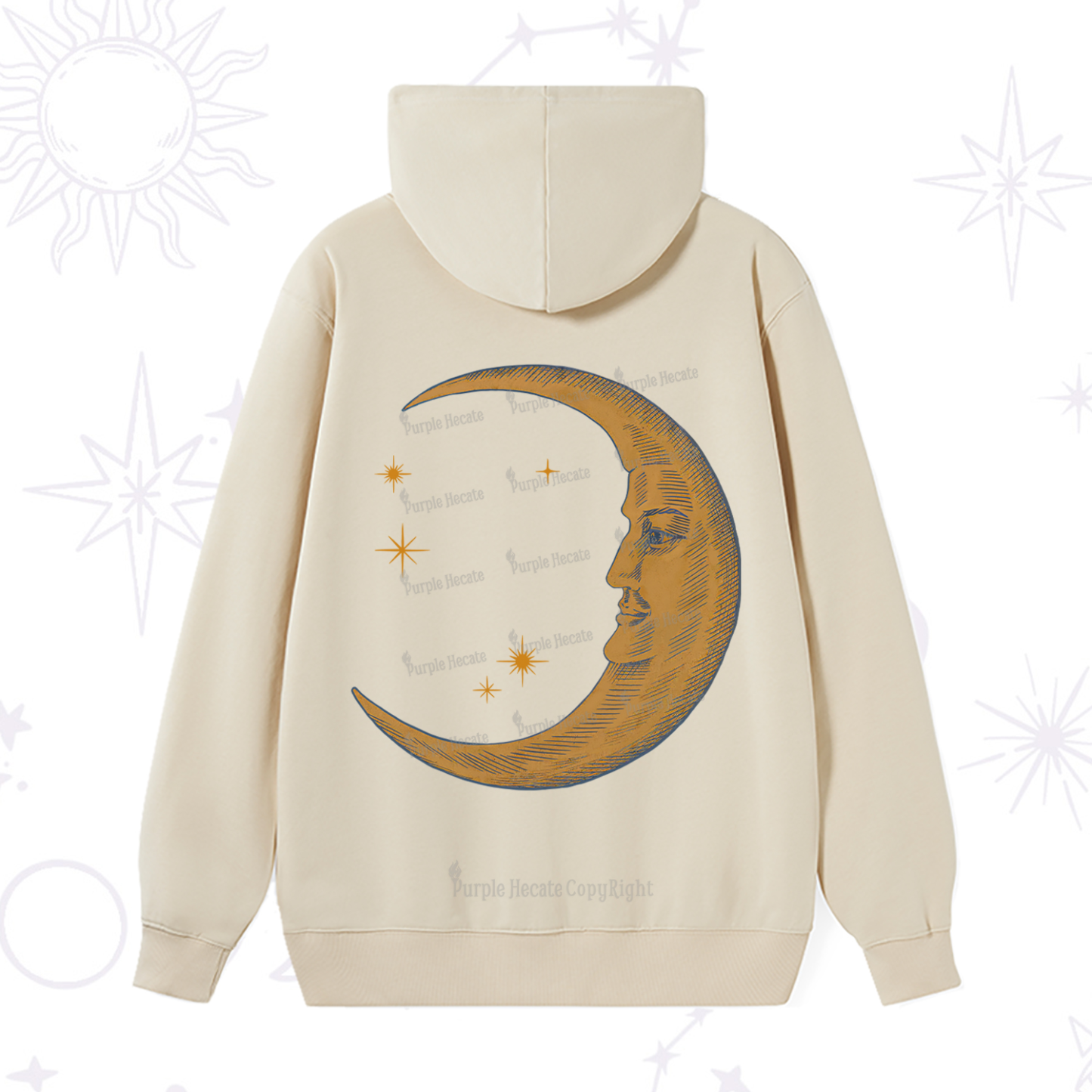 Purplehecate Celestial Moon Hoodie