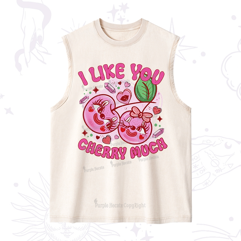 Purplehecate I Like You Cherry Much Washed Tank