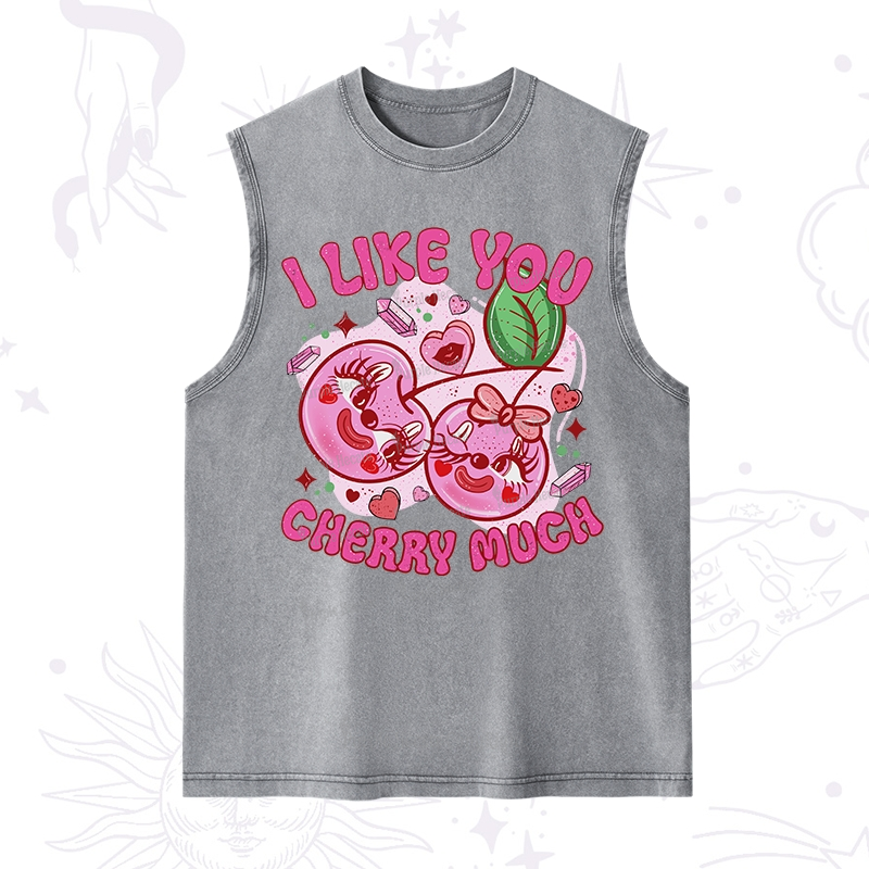Purplehecate I Like You Cherry Much Washed Tank
