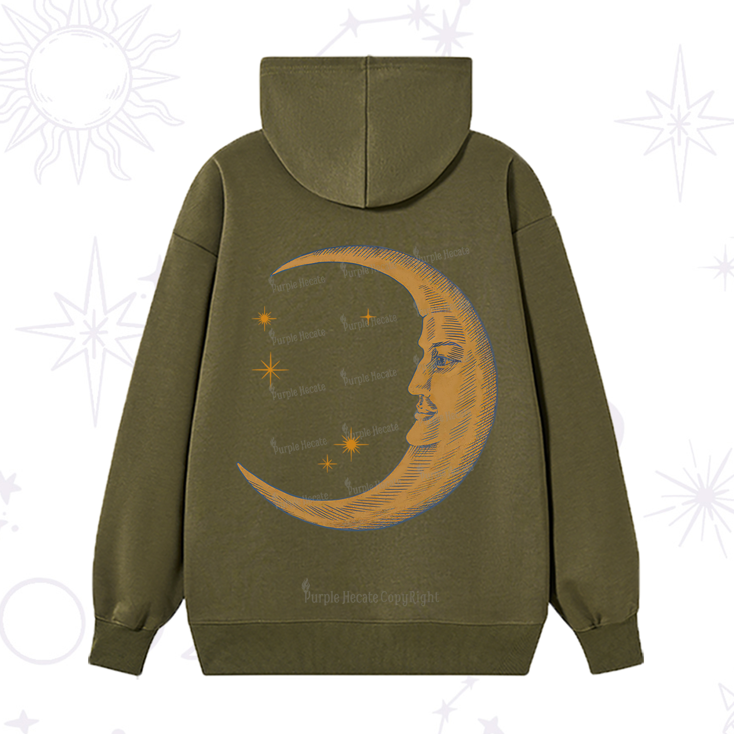 Purplehecate Celestial Moon Hoodie