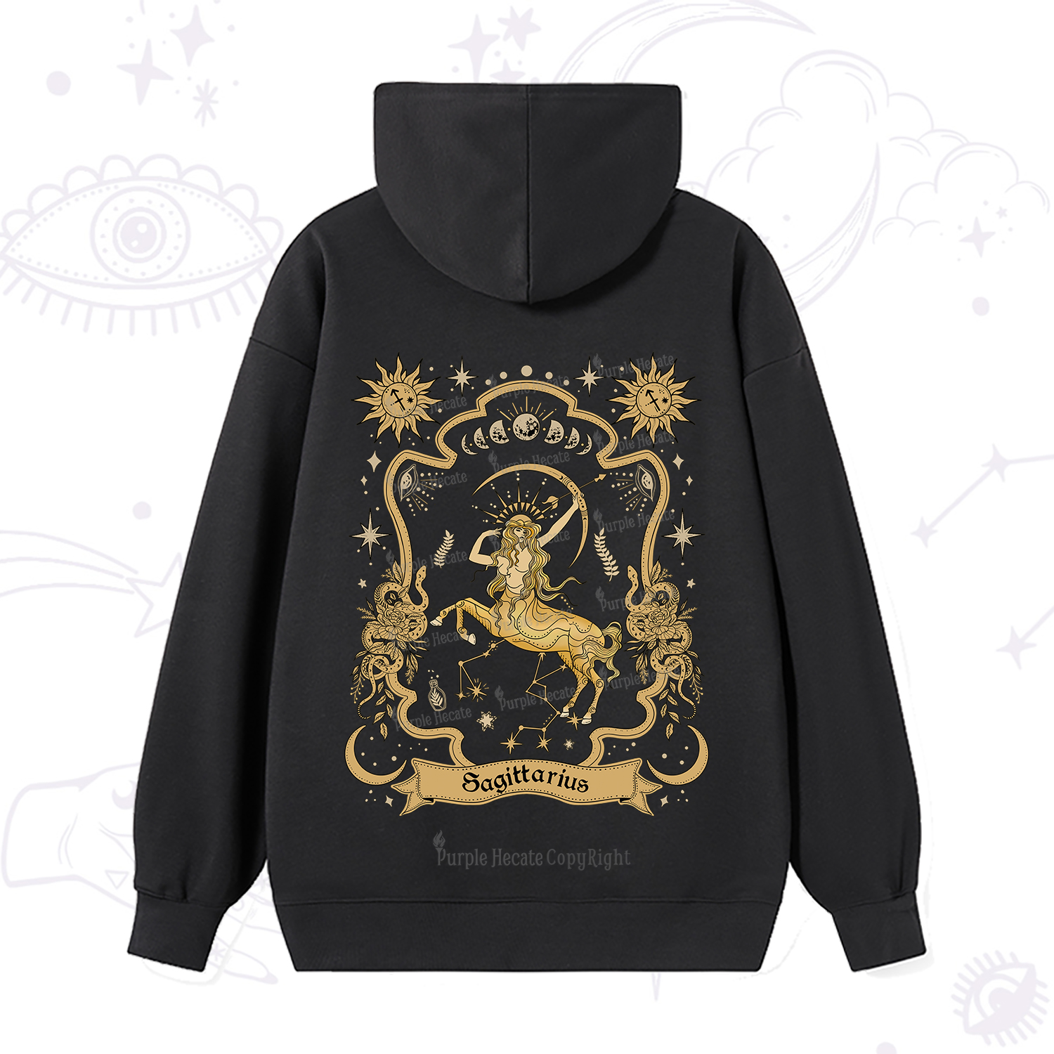 Purplehecate Sagittarius' Astral Mirage Zodiac Hoodie