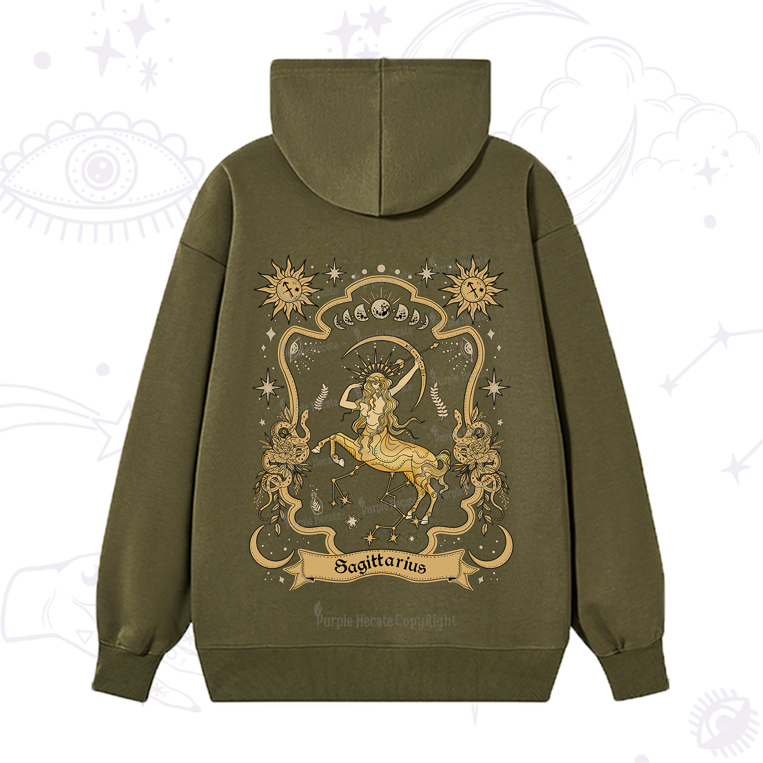 Purplehecate Sagittarius' Astral Mirage Zodiac Hoodie