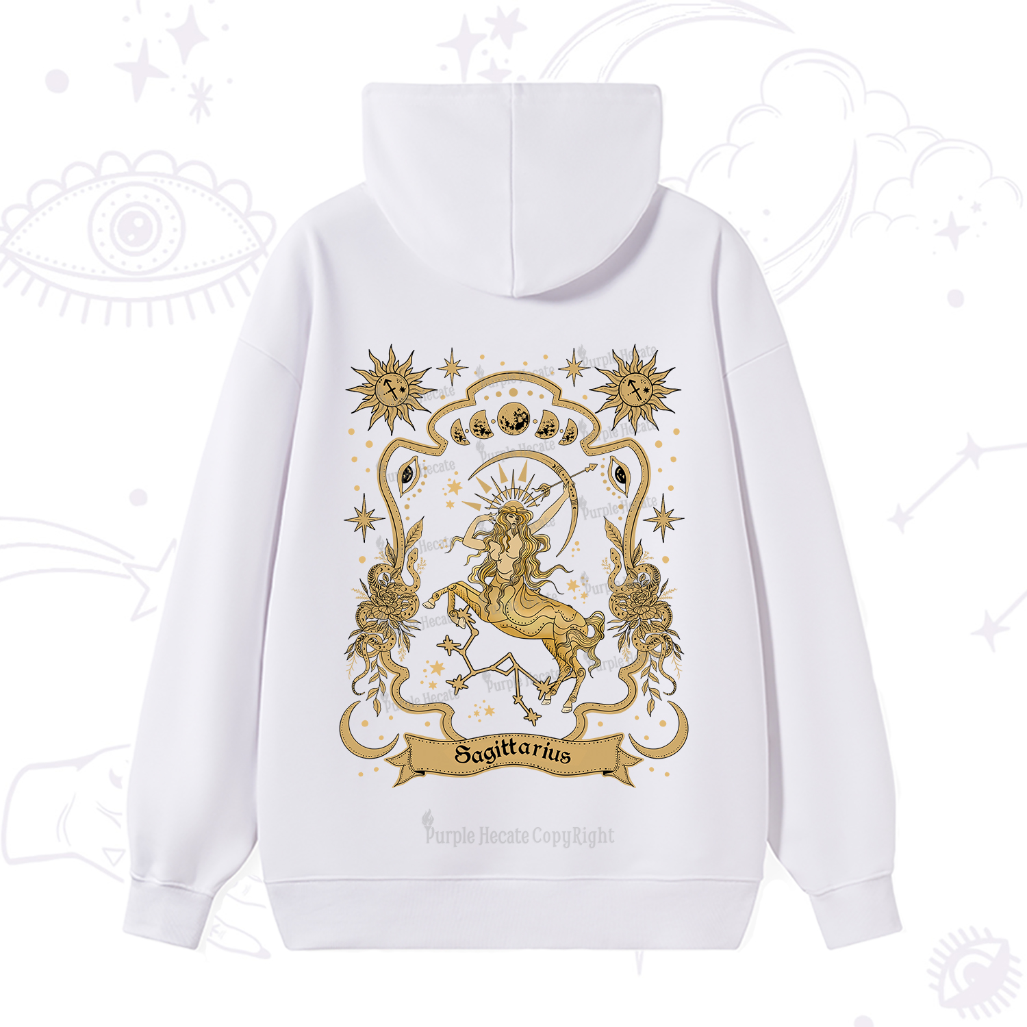 Purplehecate Sagittarius' Astral Mirage Zodiac Hoodie