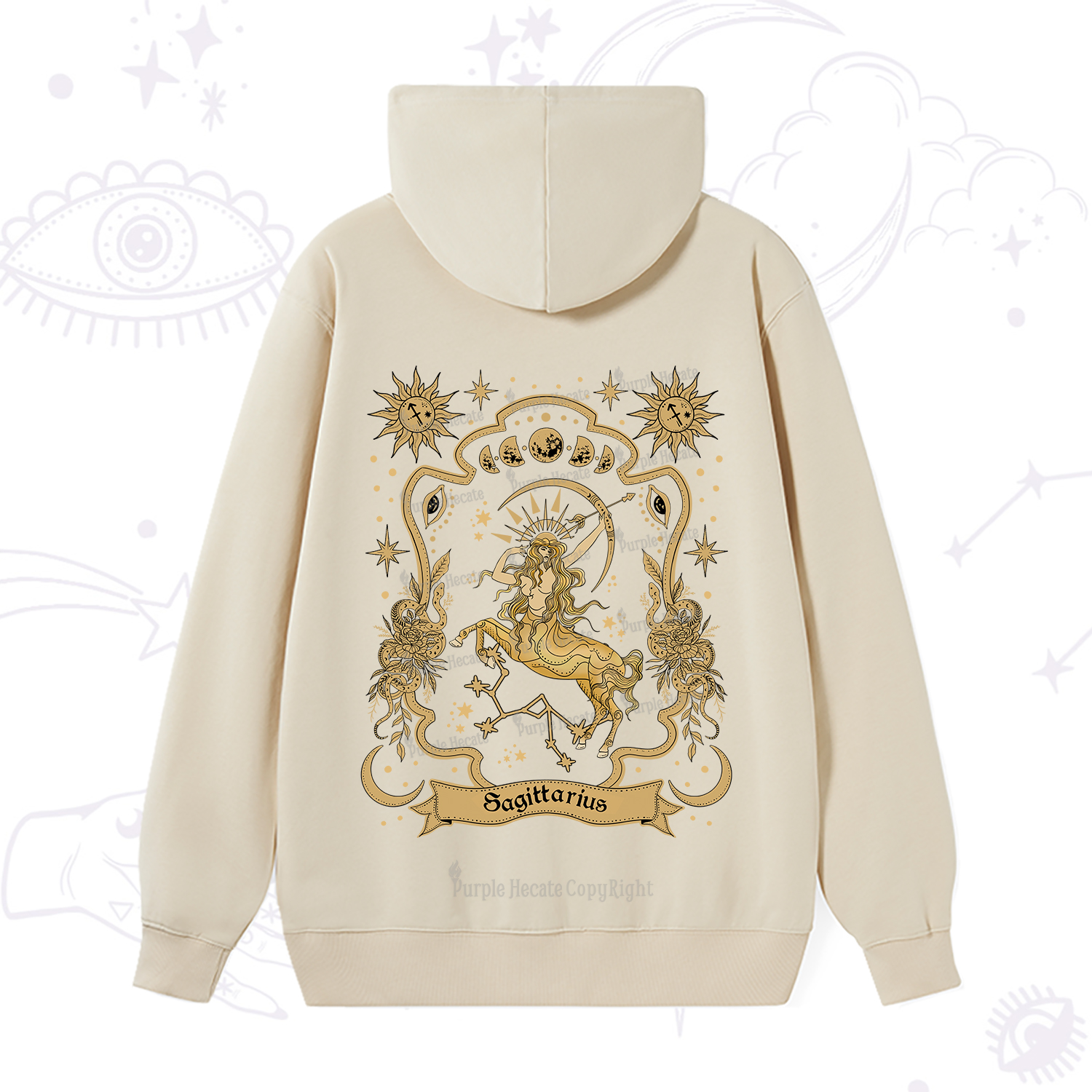 Purplehecate Sagittarius' Astral Mirage Zodiac Hoodie