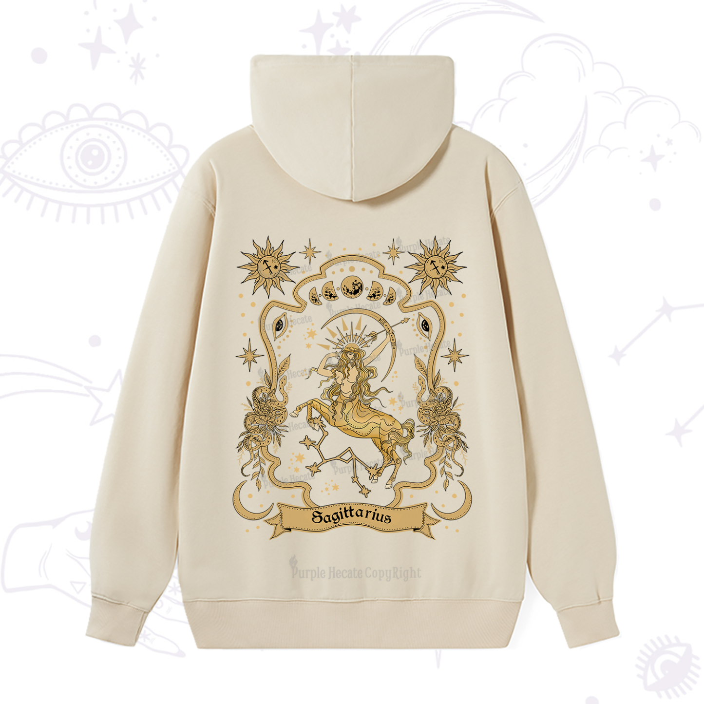 Purplehecate Sagittarius' Astral Mirage Zodiac Hoodie