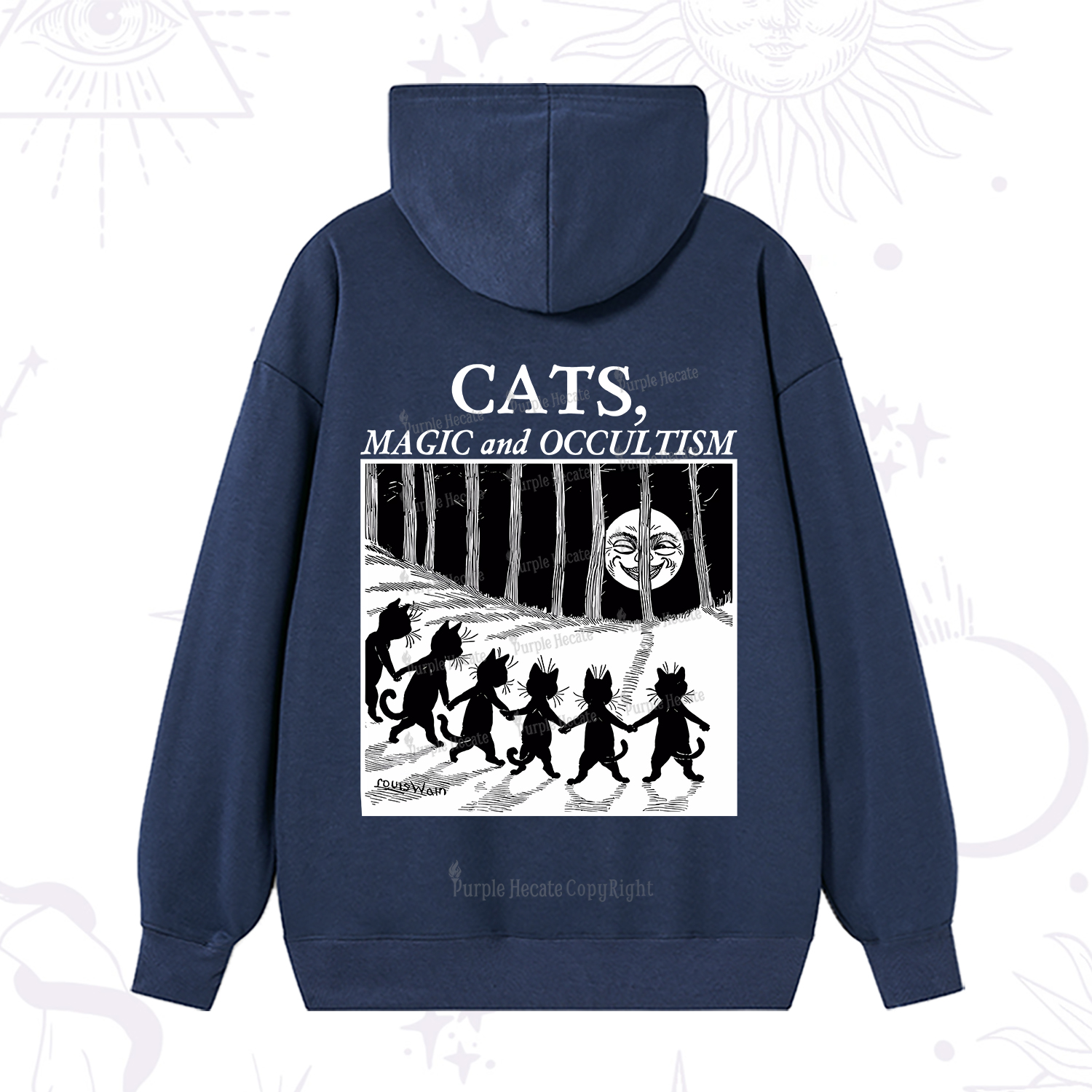 Purplehecate Cats Magic And Occultism Hoodie