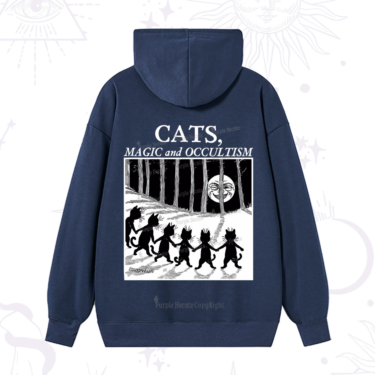 Purplehecate Cats Magic And Occultism Hoodie