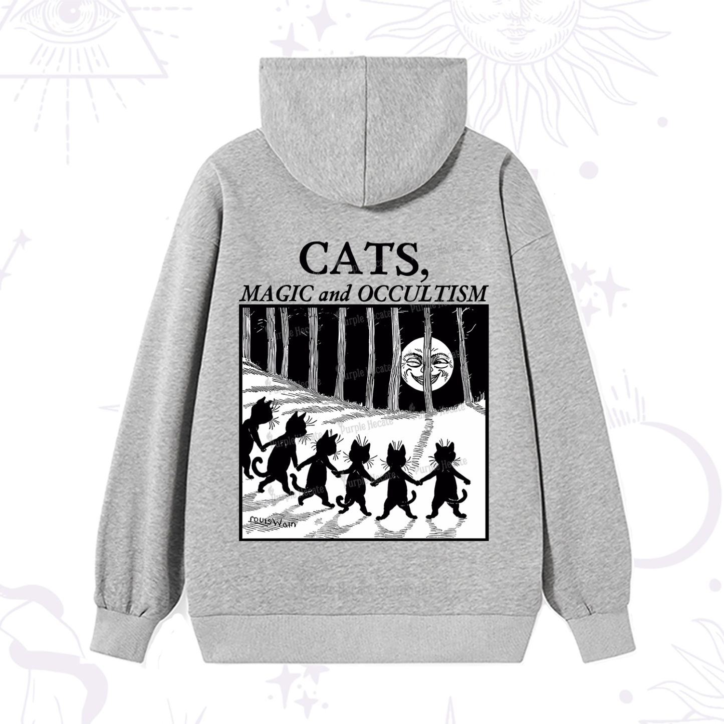 Purplehecate Cats Magic And Occultism Hoodie