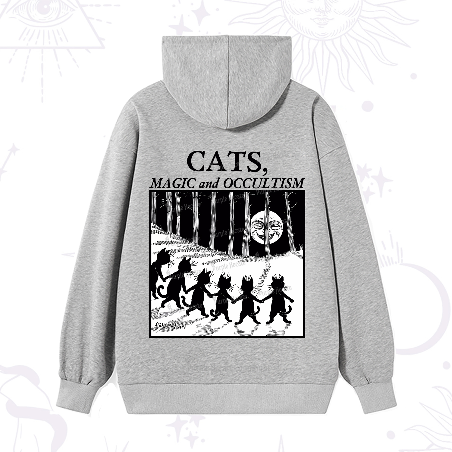 Purplehecate Cats Magic And Occultism Hoodie