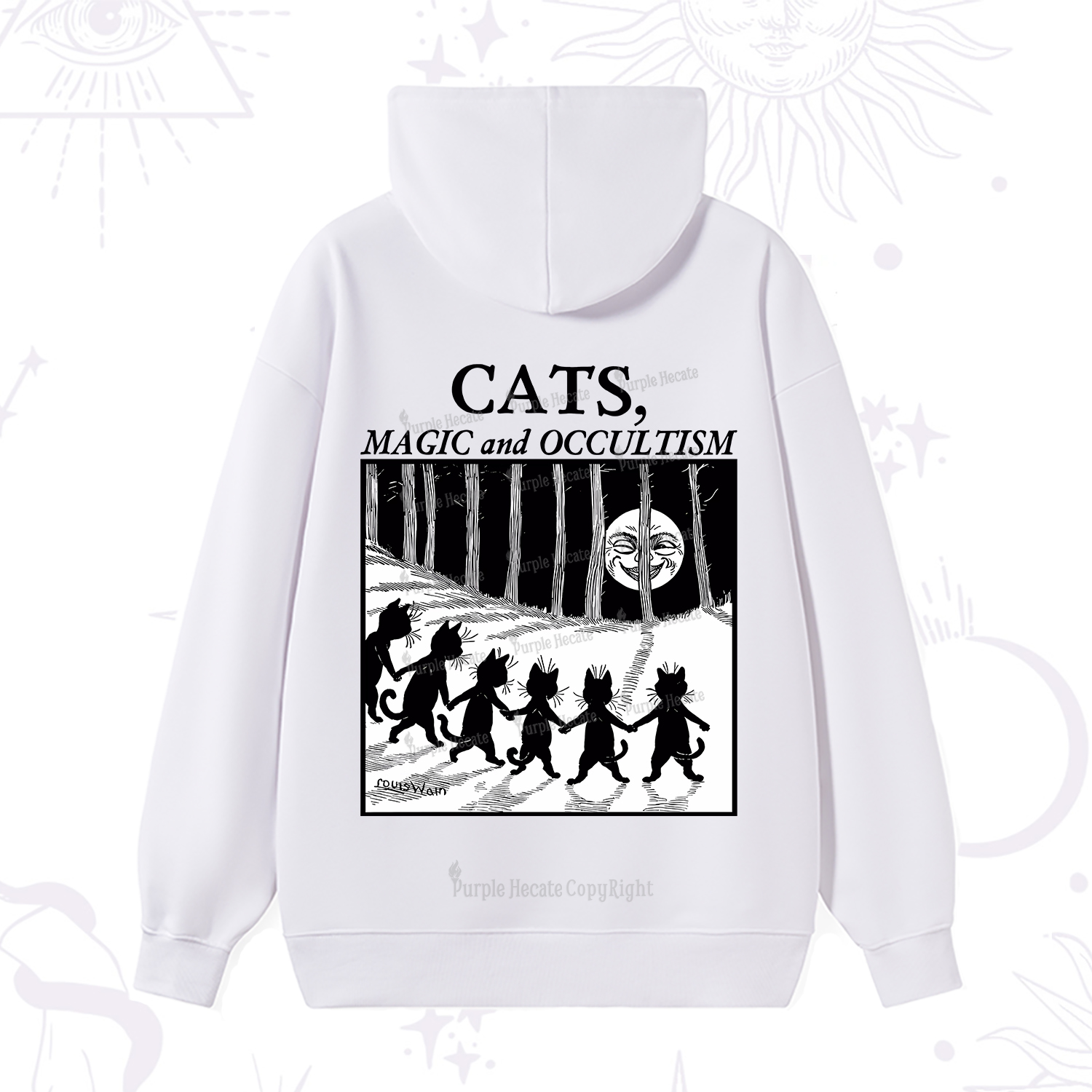 Purplehecate Cats Magic And Occultism Hoodie