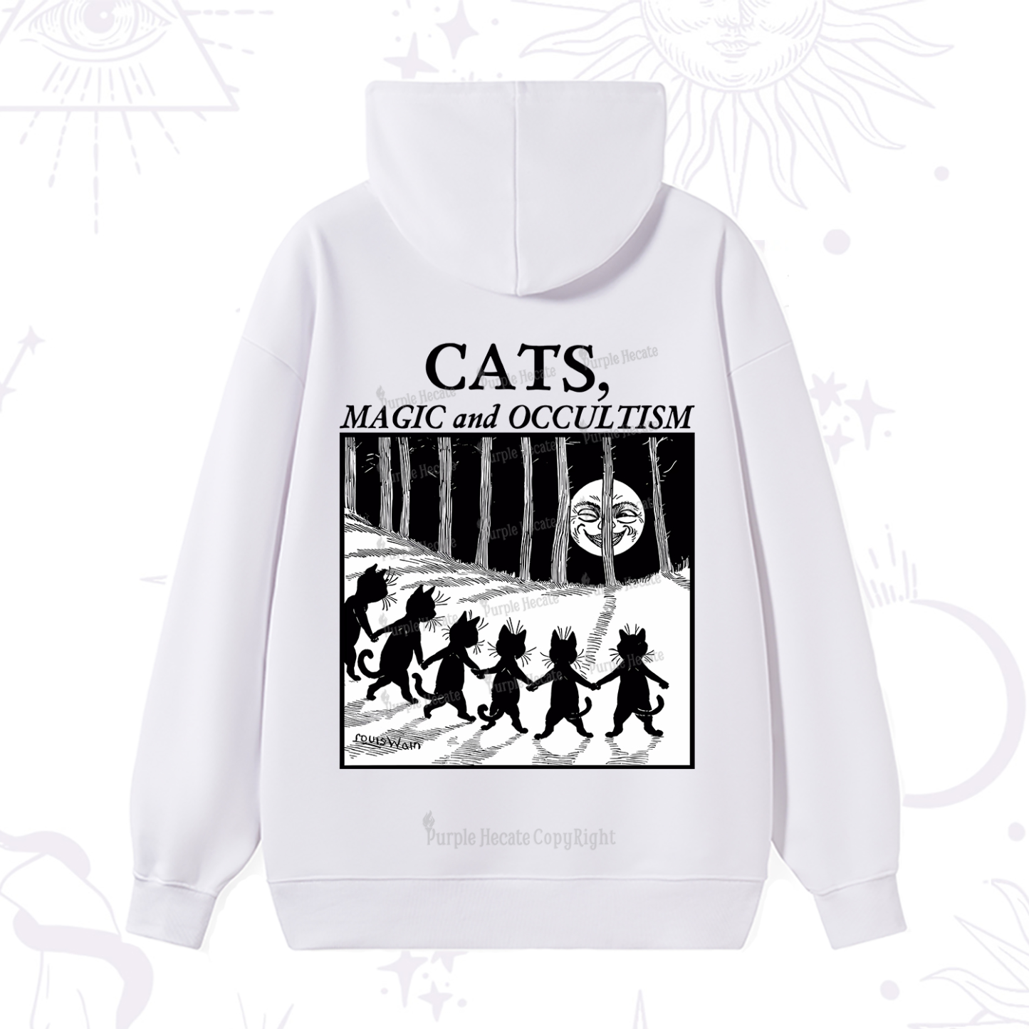 Purplehecate Cats Magic And Occultism Hoodie