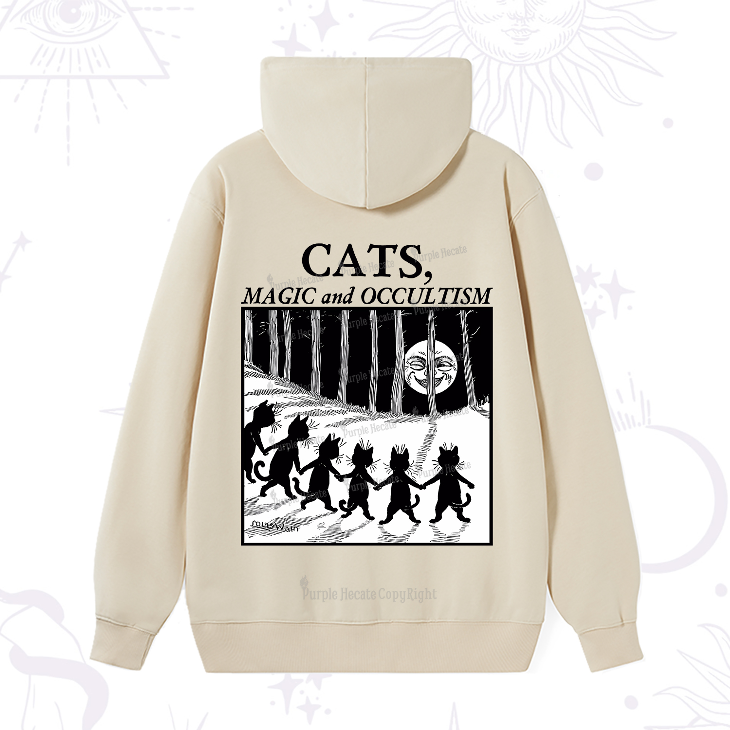 Purplehecate Cats Magic And Occultism Hoodie